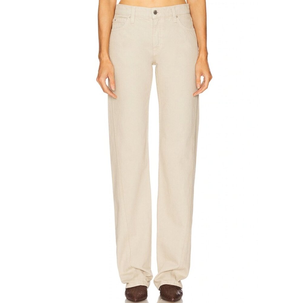 (SOLD) GRLFRND Low Rise Straight Twisted Seam Denim Jeans